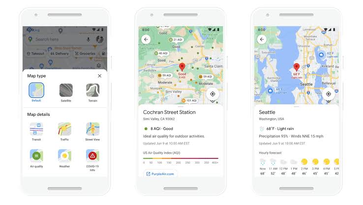 Tech: Updated Google Maps For Android Now Displays Weather Data